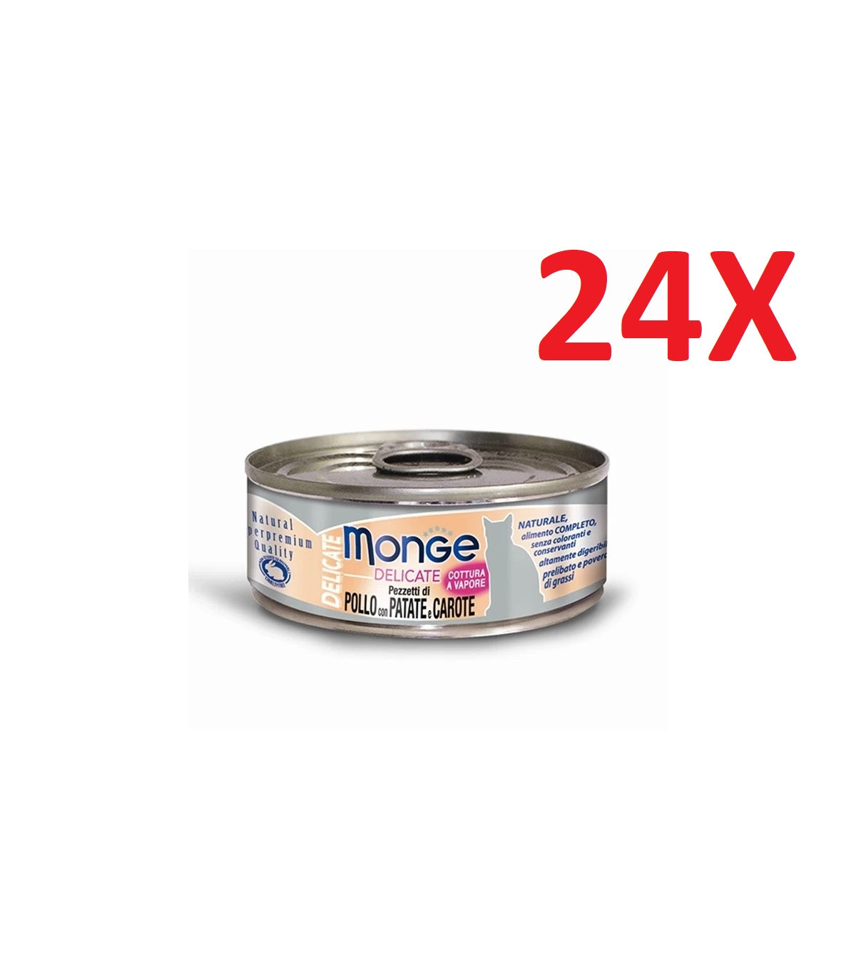 Monge Natural Pollo Patate e Carote 80gr Alimento umido per Gatti - OFFERTA 24pz Monge Natural Pollo Patate e Carote 80gr Alimento umido per Gatti - OFFERTA 24pz